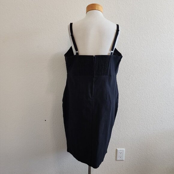 NEW Torrid Black Sweetheart Neckline Bodycon Bandage Shirring Sexy Mini Dress 20 - Picture 5 of 11